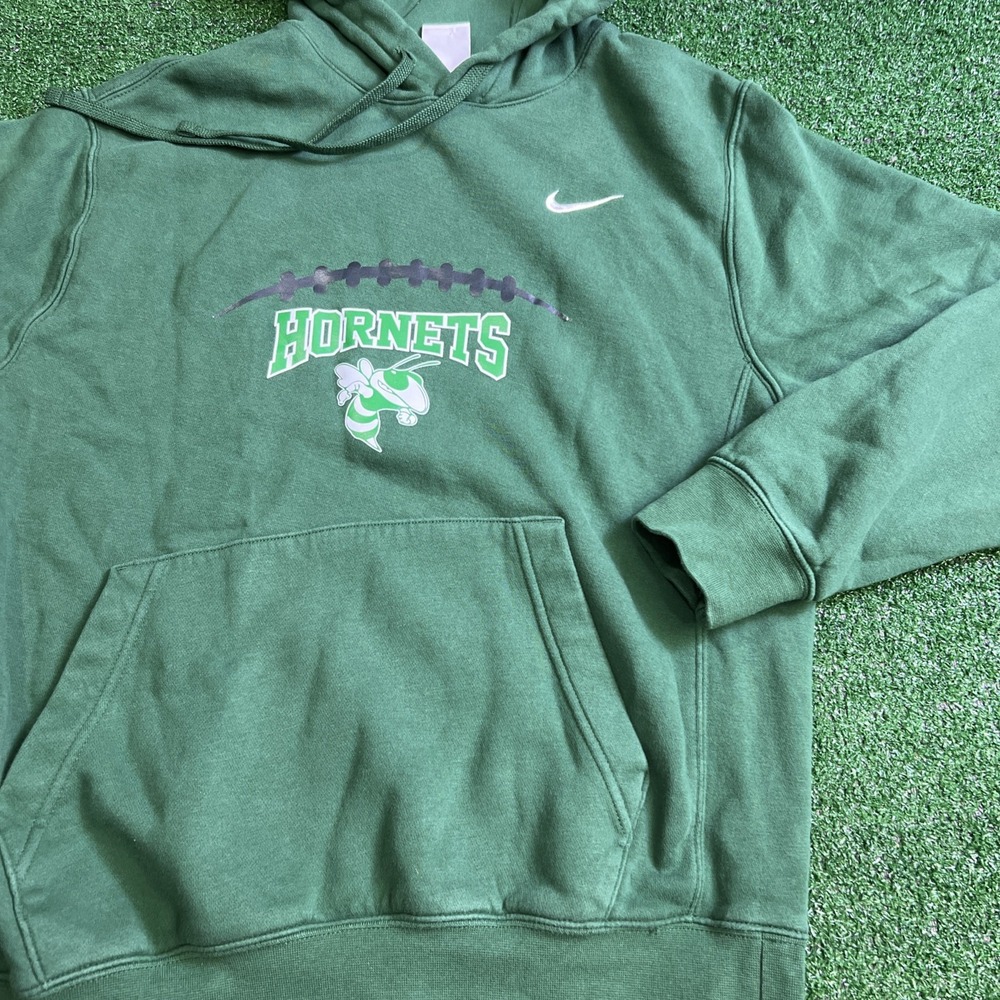 Nike‎ Hornets Football Green Pullover Hoodie Sweater Mens Size Small